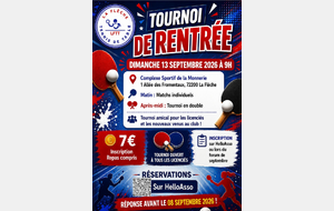 Tournoi de rentrée 2026